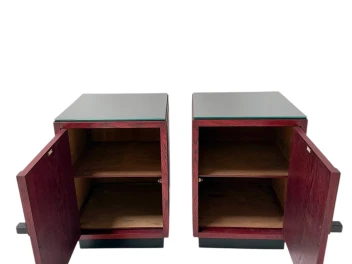 Two Art Deco Modernist Nightstands by A.H. Jansen for L.O.V. Oosterbeek, 1920s